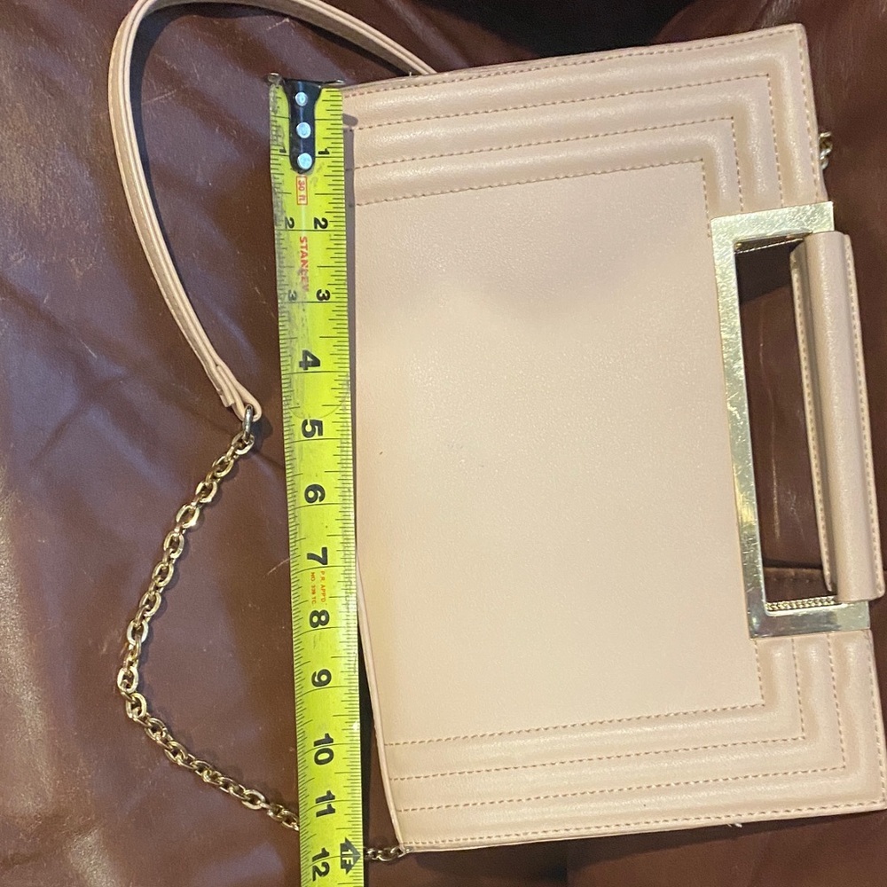 Madison West Pink Crossbody Bag with Gold Accents - Picture 6 of 7